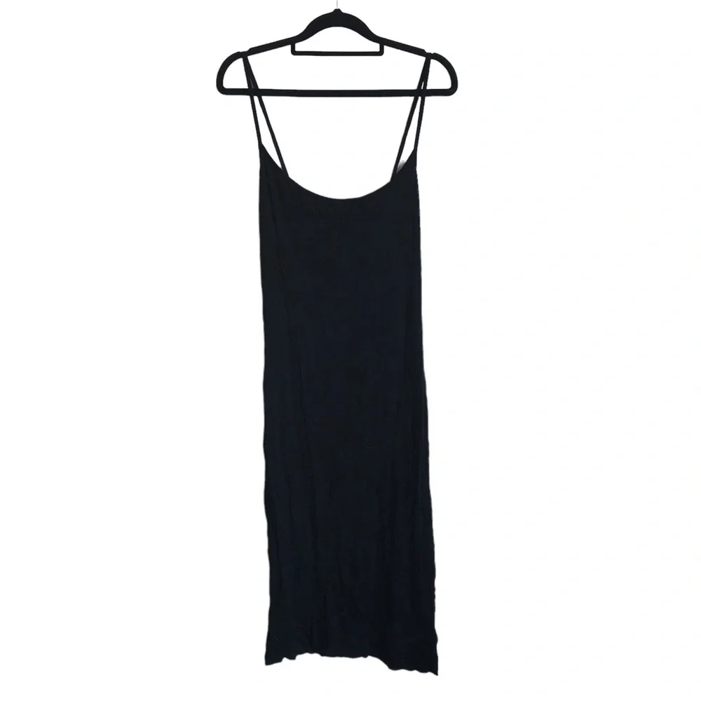 Nasty Girl Women’s Black Sleeveless Long Dress Size 14 with Side Slit - Picture 4 of 4